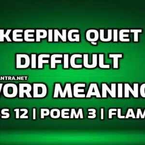Hard Words Keeping Quiet Difficult Words in English