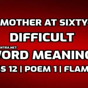 Hard Words My Mother at Sixty-six Difficult Words in English edumantra.net