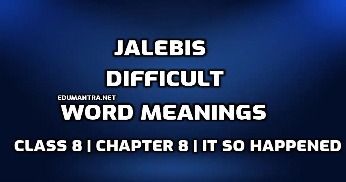 Jalebis Word Meaning with Hindi edumantra.net