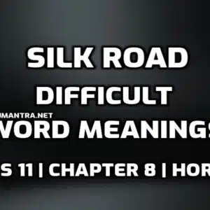 Silk Road Word Meaning with Hindi edumantra.net