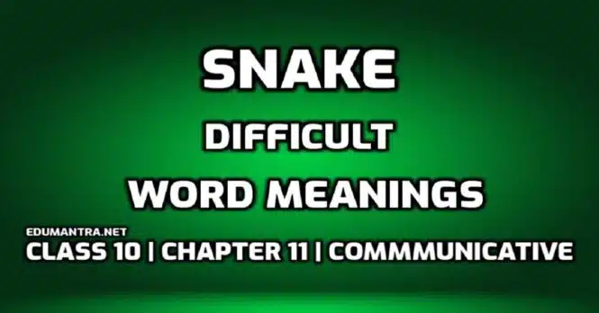 Hard Words Snake Difficult Words in English edumantra.net