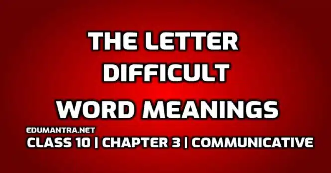 Hard Words The Letter Difficult Words in English