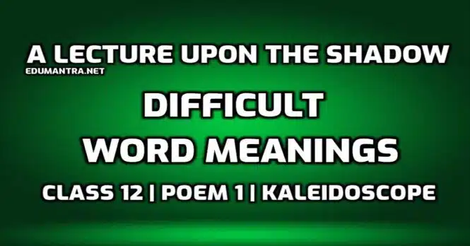 Hard Words A Lecture Upon the Shadow Difficult Words in English edumantra.net
