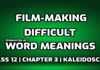 Hard Words Film-making Difficult Words in English with Hindi Meaning edumantra.net