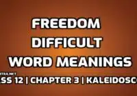 Hard Words Freedom Difficult Words in English edumantra.net