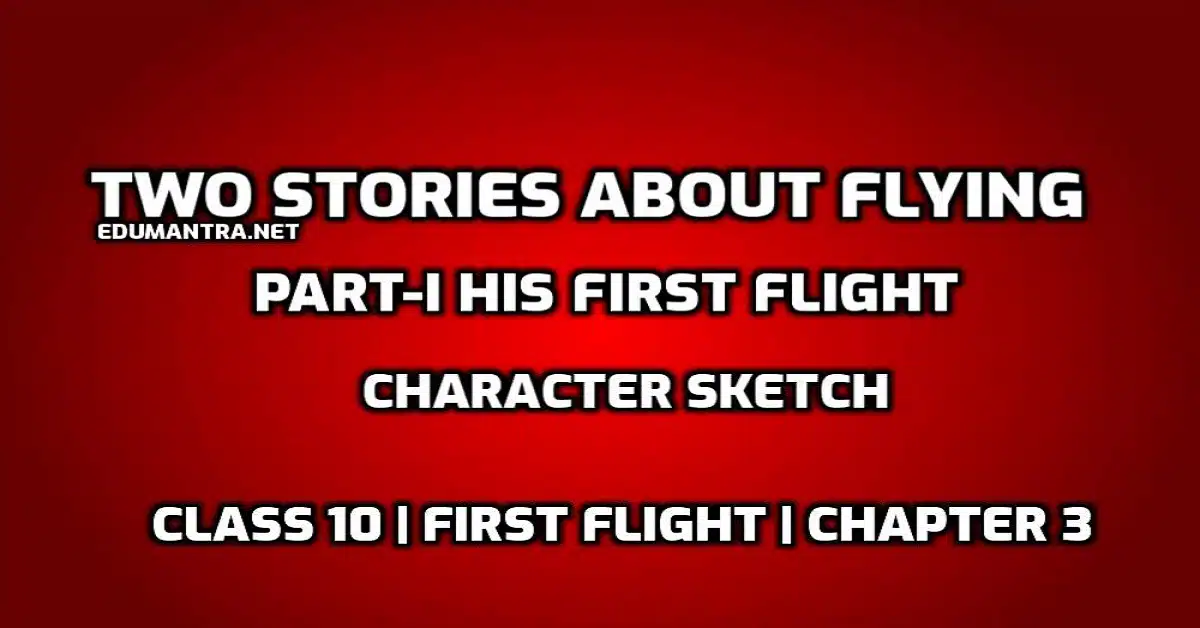 Two Stories about Flying Part-I Character Sketch edumantra.net