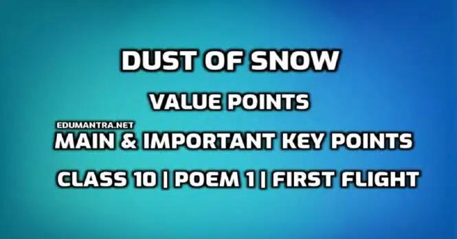 Dust of Snow Value Points edumantra.net