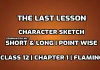 The Last Lesson Character Sketch edumantra.net