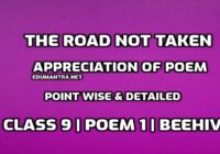 Appreciation of poem The Road Not Taken by Robert Frost edumantra.net