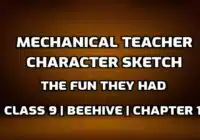 Mechanical Teacher Character Sketch edumantra.net