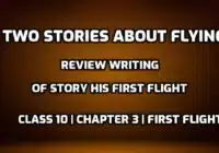Review Writing of Story his First Flight edumantra.net