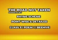 What is the rhyme scheme of the poem the road not taken edumantra.net
