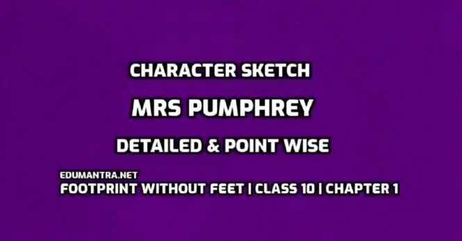 Draw a character-sketch of Mrs Pumphrey edumantra.net
