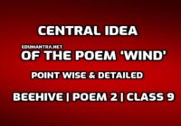 Give the central idea of the poem ‘Wind’ edumantra.net
