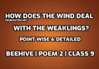 How does the wind deal with the weaklings edumantra.net