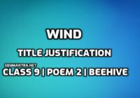 Justify the title of the poem Wind edumantra.net