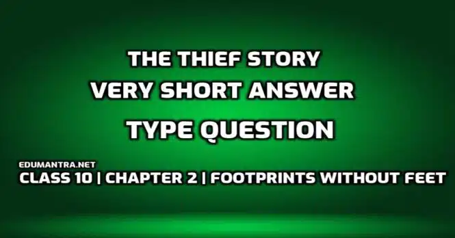 The Thief Story Very Short answer Type Question edumantra.net