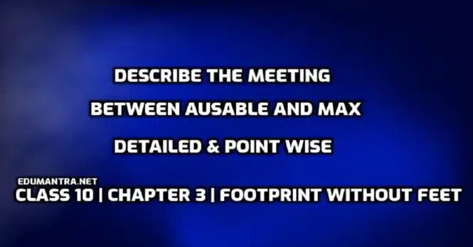 Describe the meeting between Ausable and Max edumantra.net