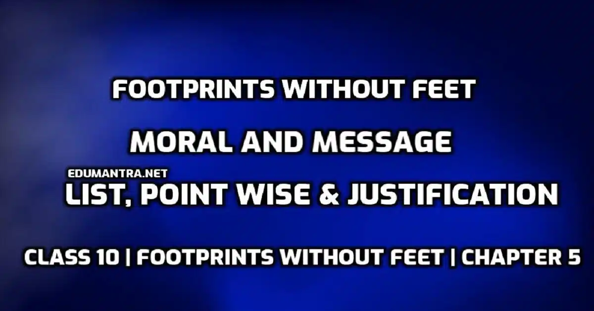 Footprints Without Feet Moral and Message edumantra.net