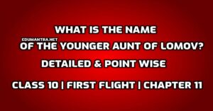 What is the name of the younger aunt of Lomov edumantra.net