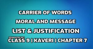 Home 3 Carrier of Words Moral and Message edumantra.net
