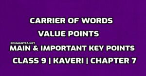 Carrier of Words Value Points edumantra.net