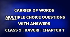 MCQs of Carrier of Words edumantra.net