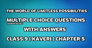 MCQs of The World of Limitless Possibilities edumantra.net