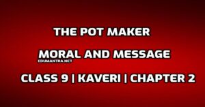 The Pot Maker Moral and Message edumantra.net