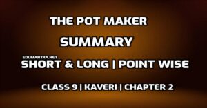 The Pot Maker Summary Class 9 pdf edumantra.net
