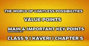 The World of Limitless Possibilities Value Points edumantra.net