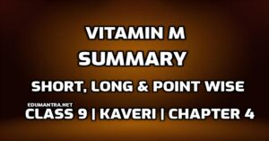 Vitamin M Summary Class 9 pdf edumantra.net