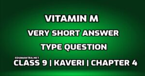 Vitamin M Very Short Answer Type Question edumantra.net