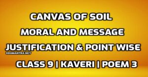 Canvas of Soil Moral and Message edumantra.net