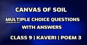 MCQs of Canvas of Soil edumantra.net